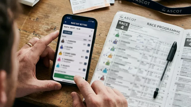 Interface de validation d'un ticket Quinté+ en ligne avec sélection de chevaux