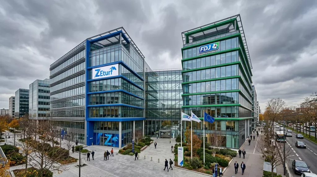 Logos FDJ United et ZEturf symbolisant le rachat et la consolidation du marché hippique